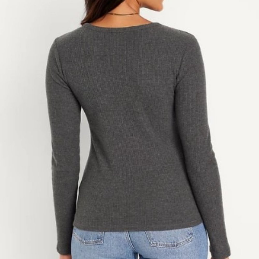 Old Navy Crew neck Ribbed Long sleeved T - Size XXL - Grey